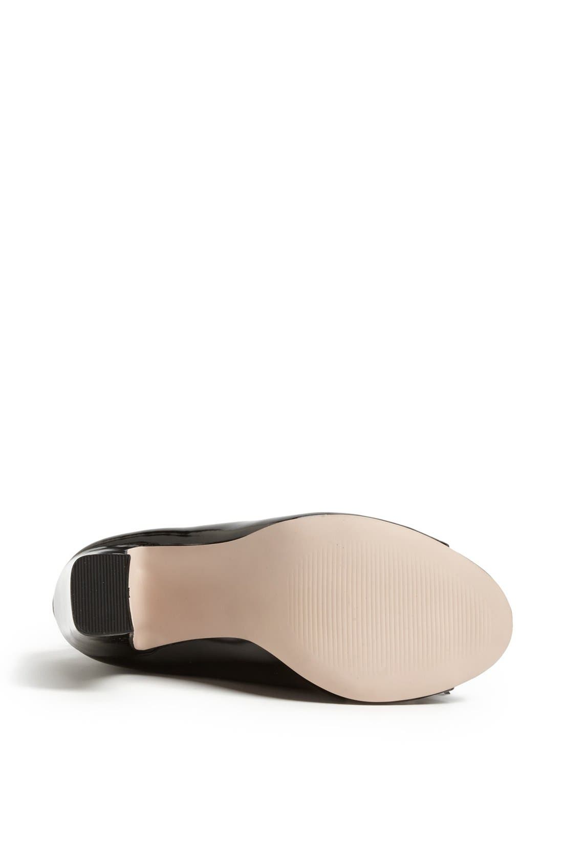 'Gilt' Block Heel Pump, Alternate, color, BLACK