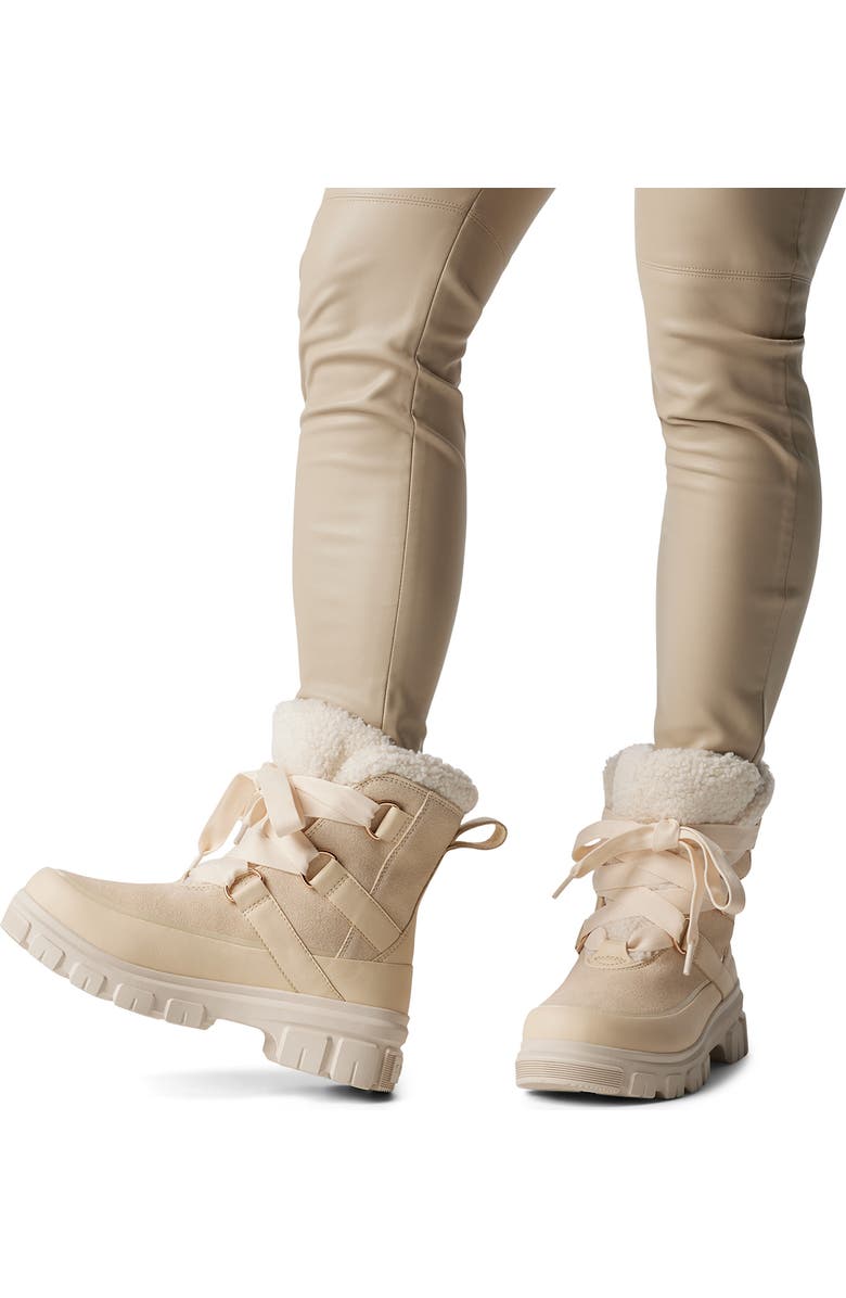 SOREL Tivoli V Faux Shearling Waterproof Boot, Alternate, color, Honey White/ Chalk