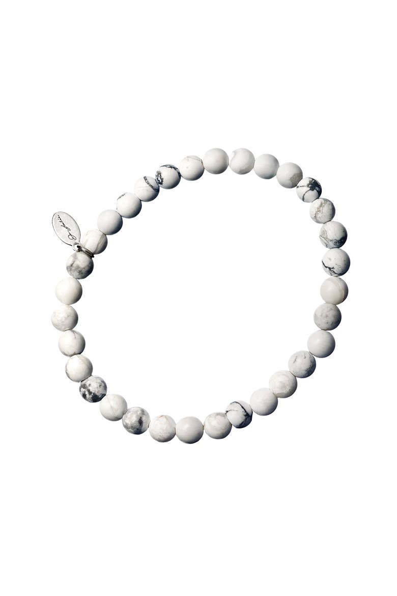4mm Sterling Silver Lava Shape Bead Bracelet, Alternate, color, WHITE