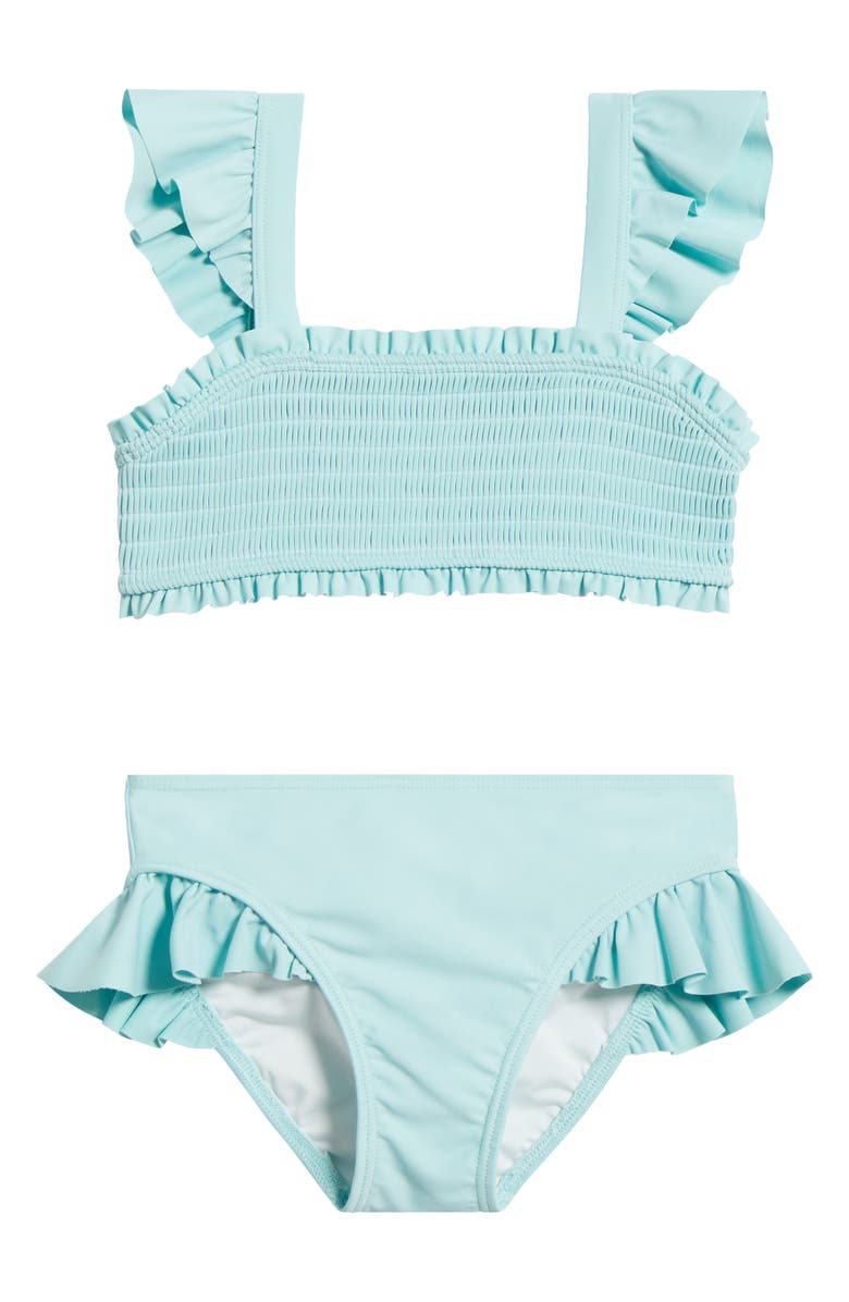 Tucker + Tate Kids' Ruffle Two-Piece Swimsuit, Main, color, Teal Turquoise
