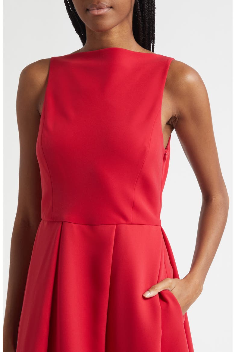 Techno Cady Sleeveless Maxi Dress, Alternate, color, SOLID MEDIUM RED