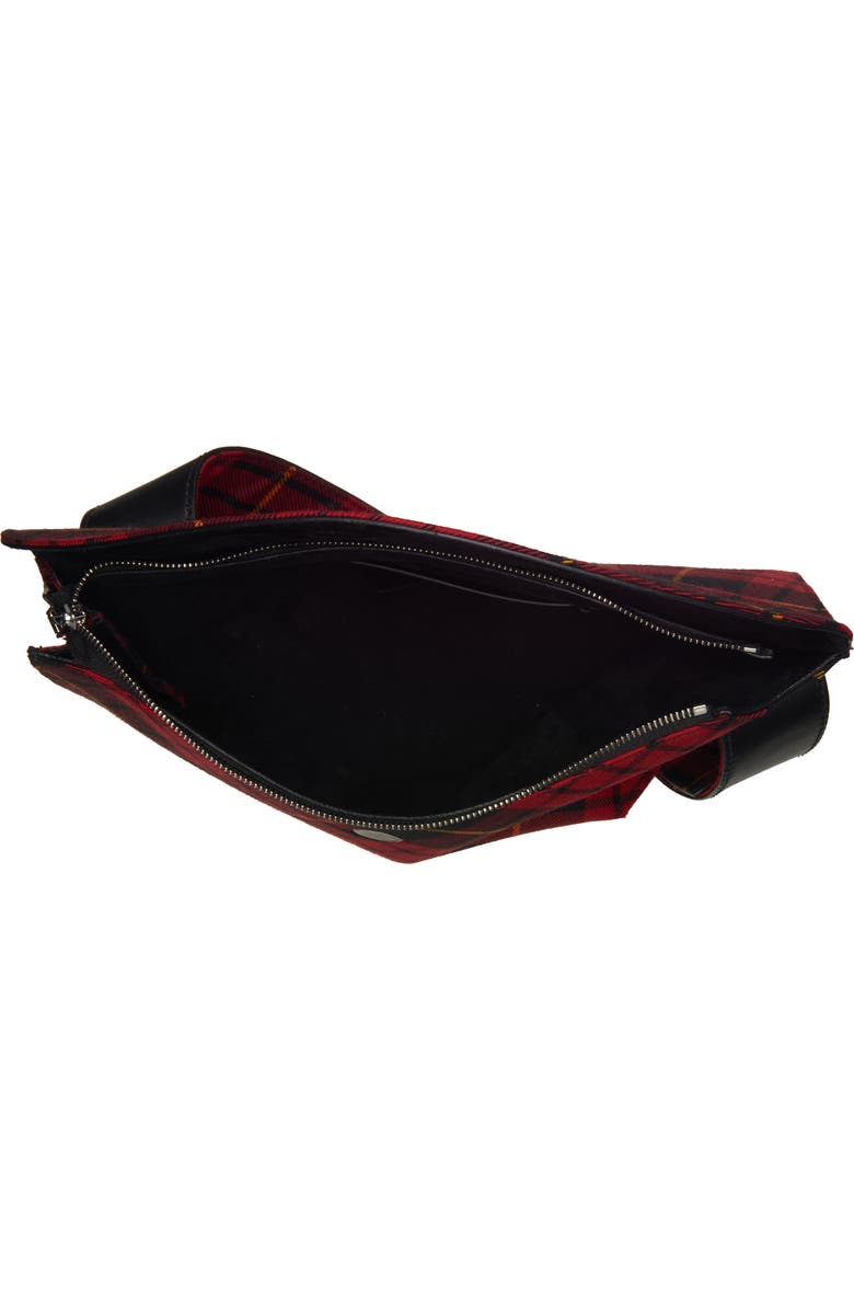 McQueen Large T-Bar Sling Asymmetric Crossbody Bag, Alternate, color, Multi Red/ Silver