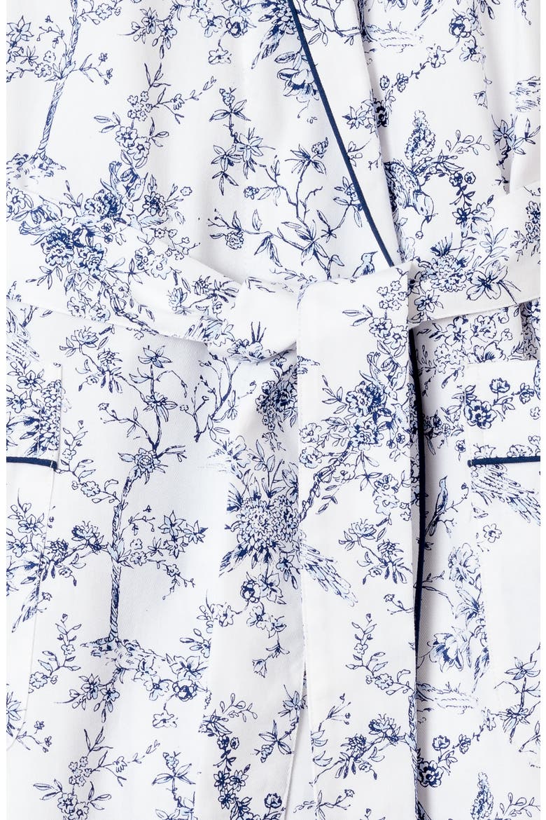Timeless Toile Pima Cotton Robe, Alternate, color, WHITE
