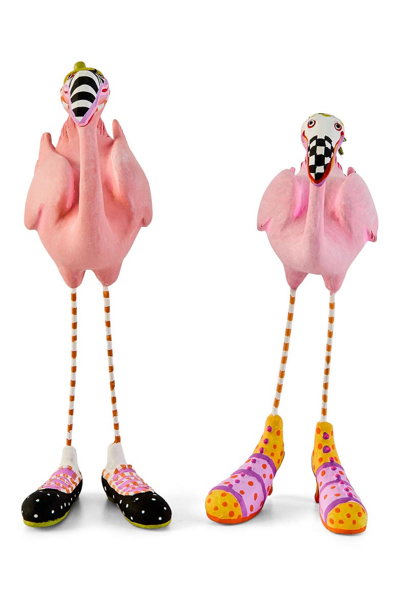 Patience Brewster Sheila & Sheldon Flamingo Figurines, Alternate, color, PINK