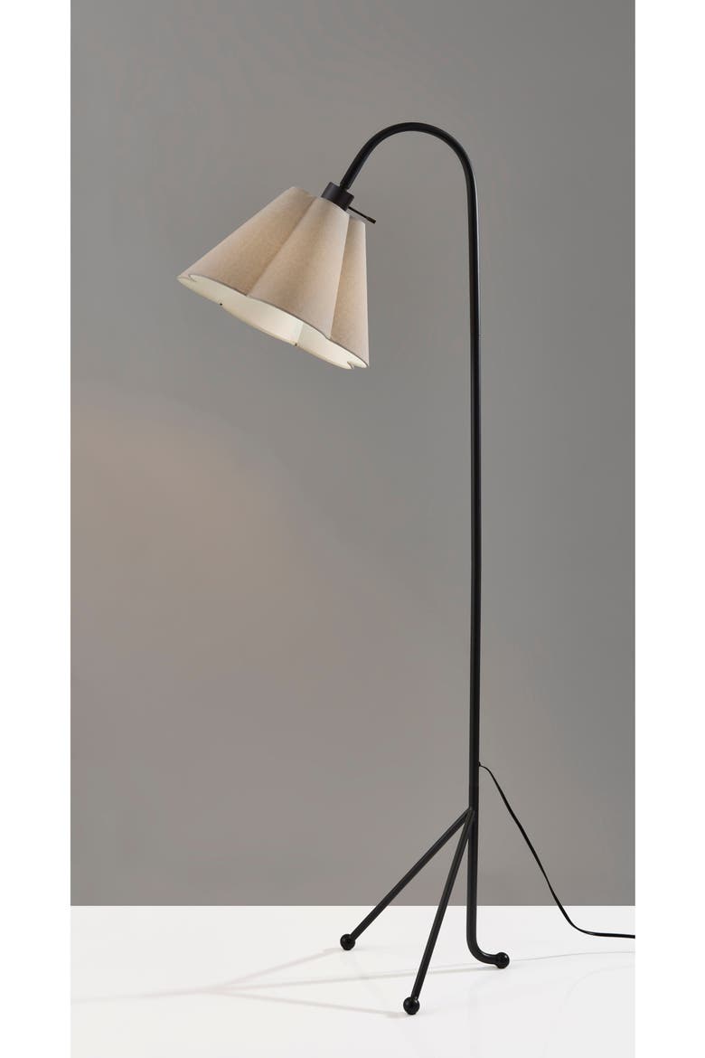 Kendra Floor Lamp, Alternate, color, BLACK