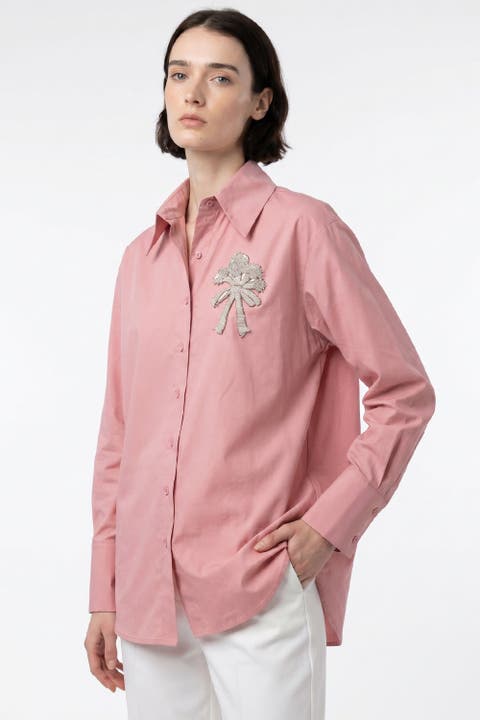 Fauve Long Sleeve Embroidered Cuffed Shirt