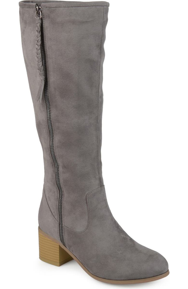 Journee Collection JOURNEE Sanora Knee High Boot, Main, color, Grey