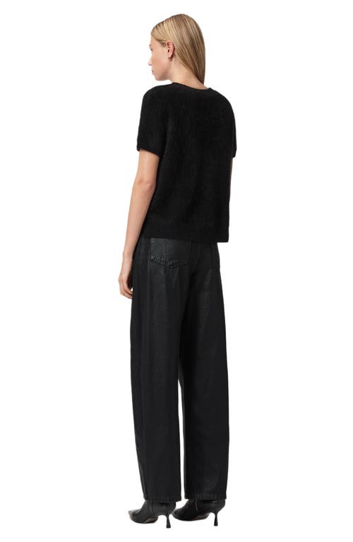Allsaints Panelled Wide-leg Jeans In Black