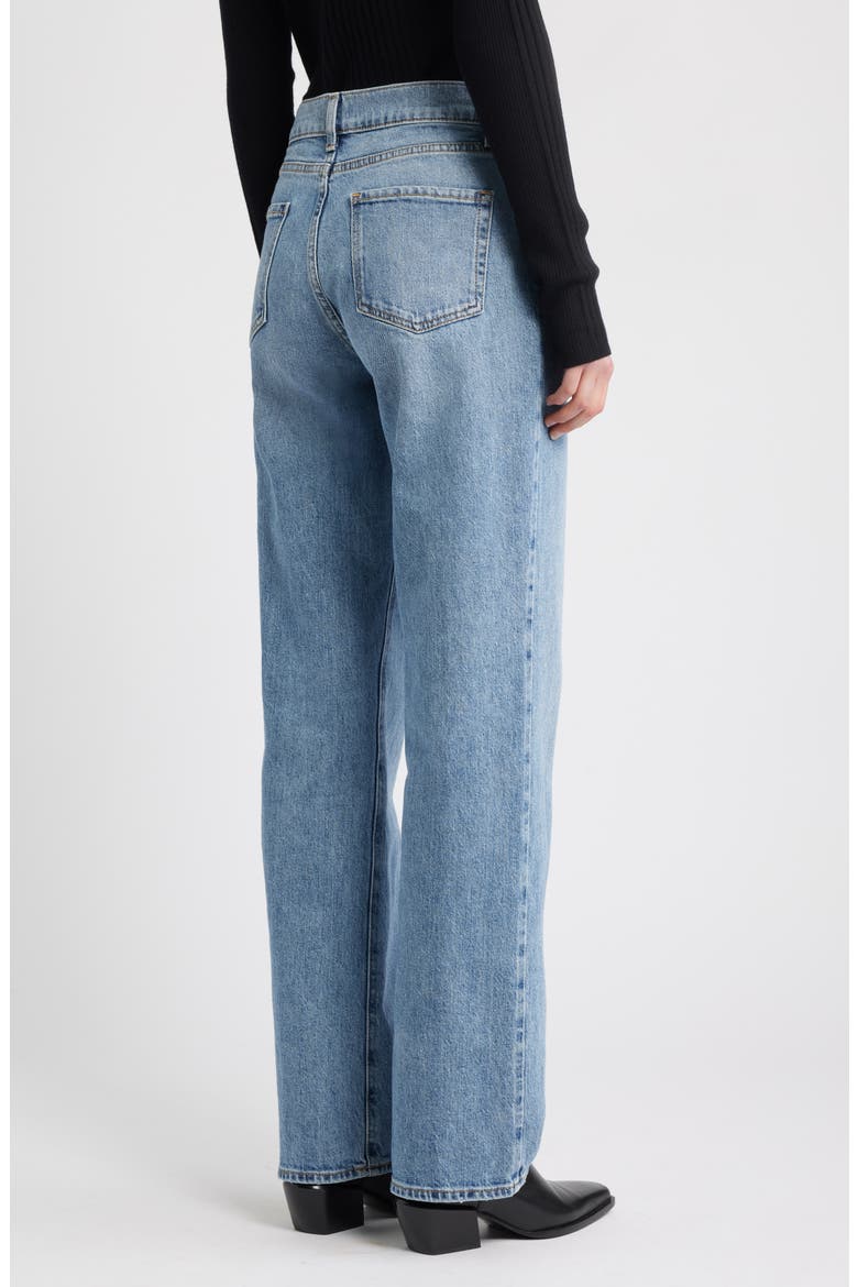 High Waist Straight Leg Jeans, Alternate, color, AURORA WASH