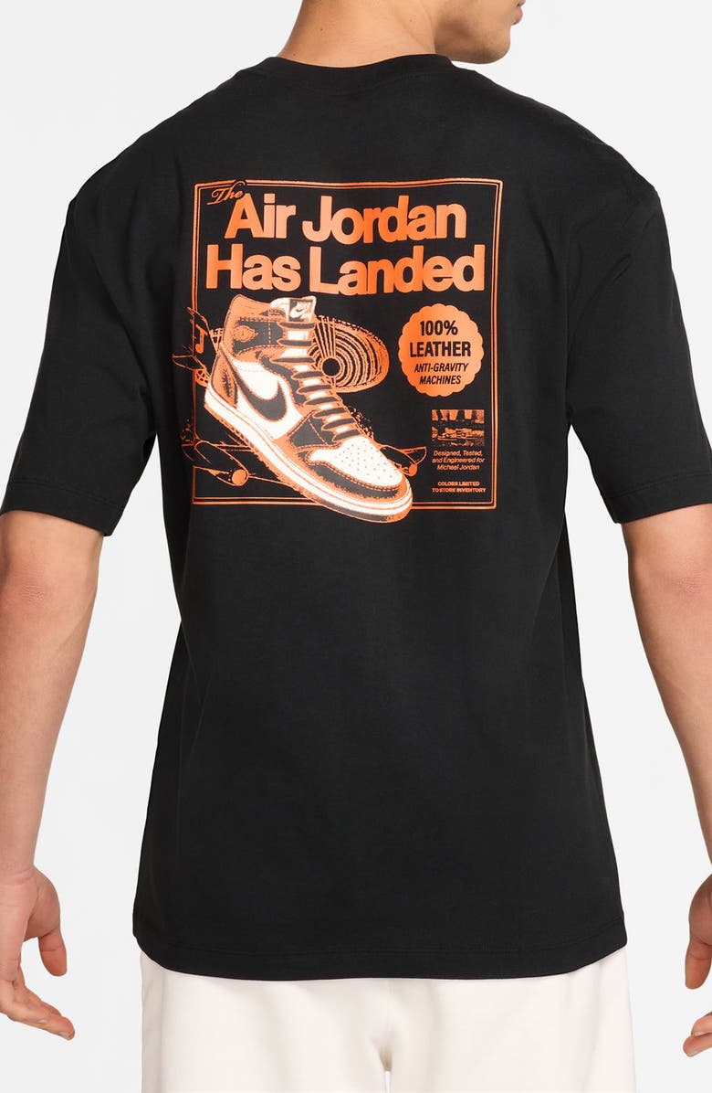 Jordan Air Jordan Has Landed Graphic T-Shirt, Alternate, color, Black/ White