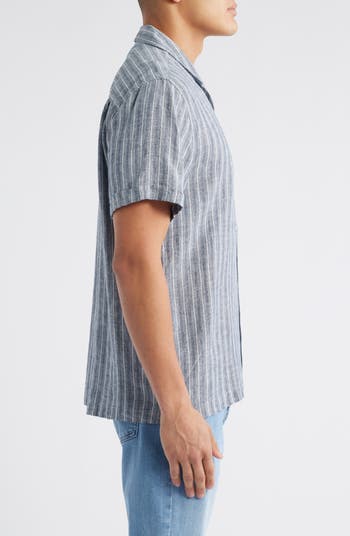Waimea Stripe Linen Blend Camp Shirt