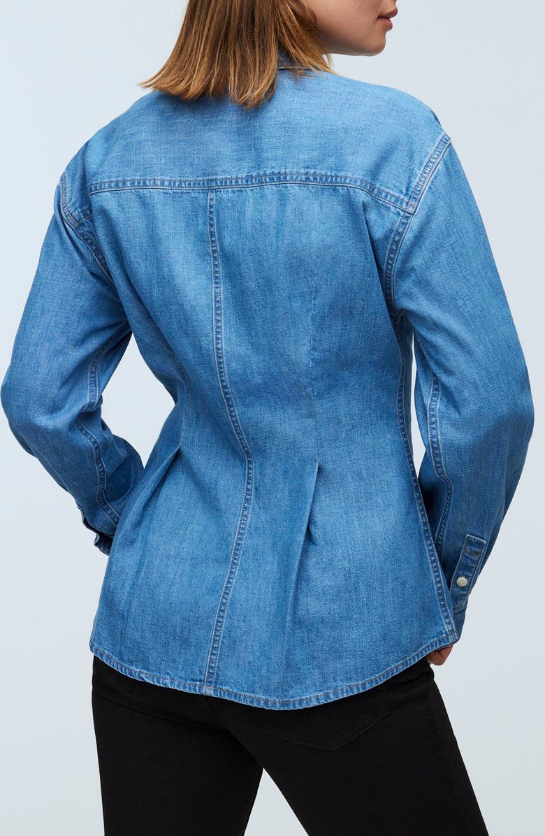 Madewell Fitted Denim Button-Up Shirt, Alternate, color, 