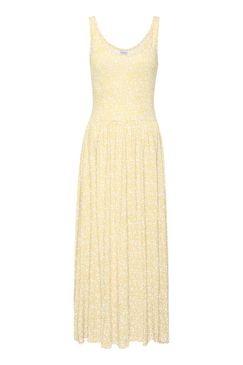 Printed Scoop Neck Dress, Alternate, color, Yellow