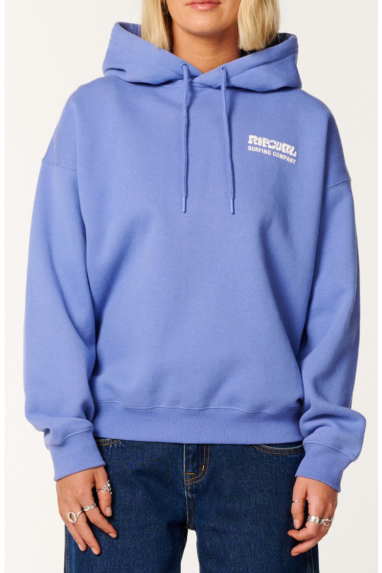 Surf Puff Print Graphic Hoodie, Main, color, MEDIUM BLUE