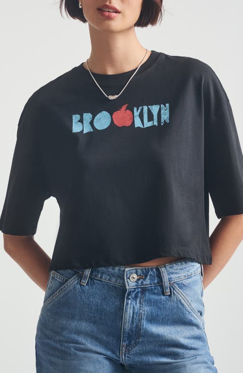 Brooklyn Crop Graphic T-Shirt