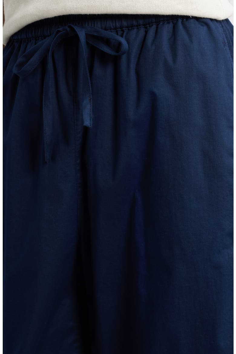 Stretch Cotton Drawstring Ankle Pants, Alternate, color, NAVY STILL