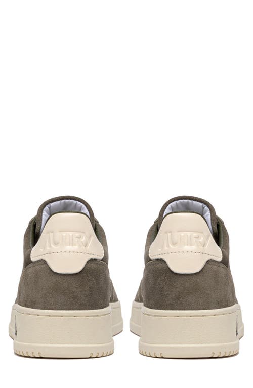 Autry Medalist Low Sneakers In Green Leather In Multi