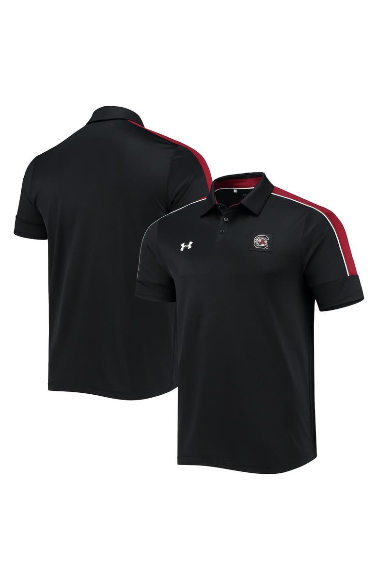 Under Armour Men's Under Armour Black South Carolina Gamecocks Sideline Recruit Performance Polo, Main, color, 