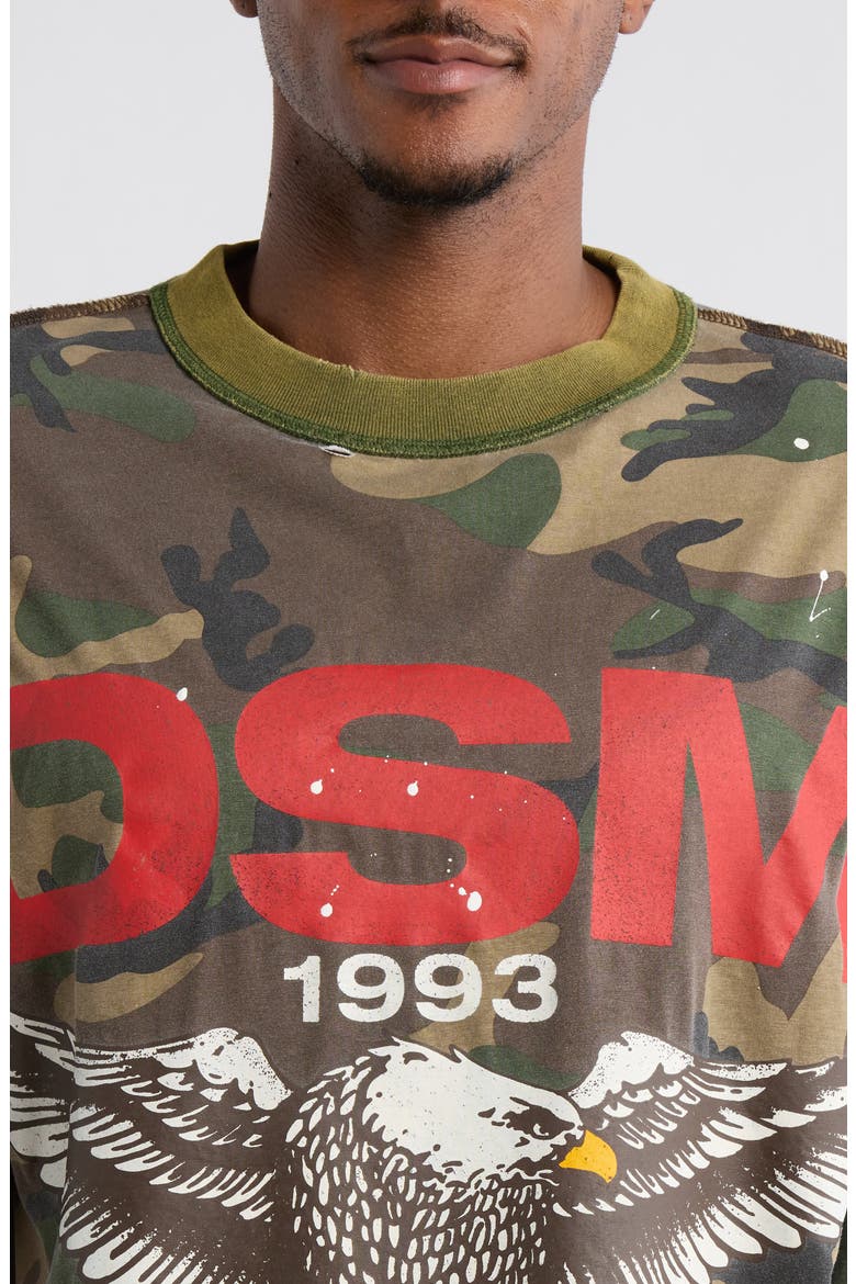 Eagle Camo Cotton Graphic T-Shirt, Alternate, color, CAMO