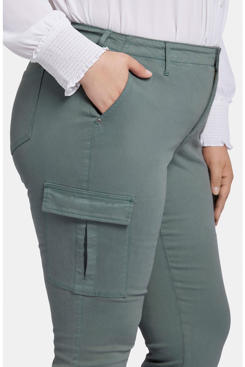 Sheri Hollywood Waist Slim Cargo Jeans, Alternate, color, SAGE LEAF