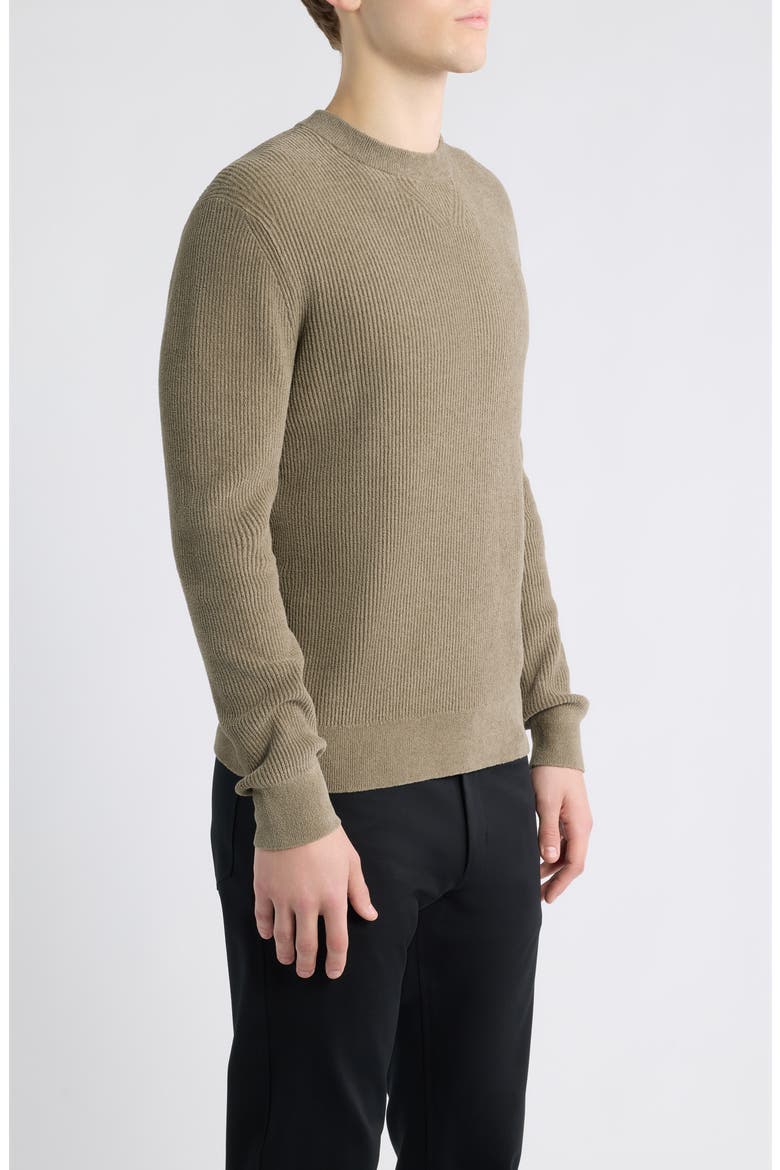 Horso Ribbed Crewneck Sweater, Alternate, color, OPEN BROWN