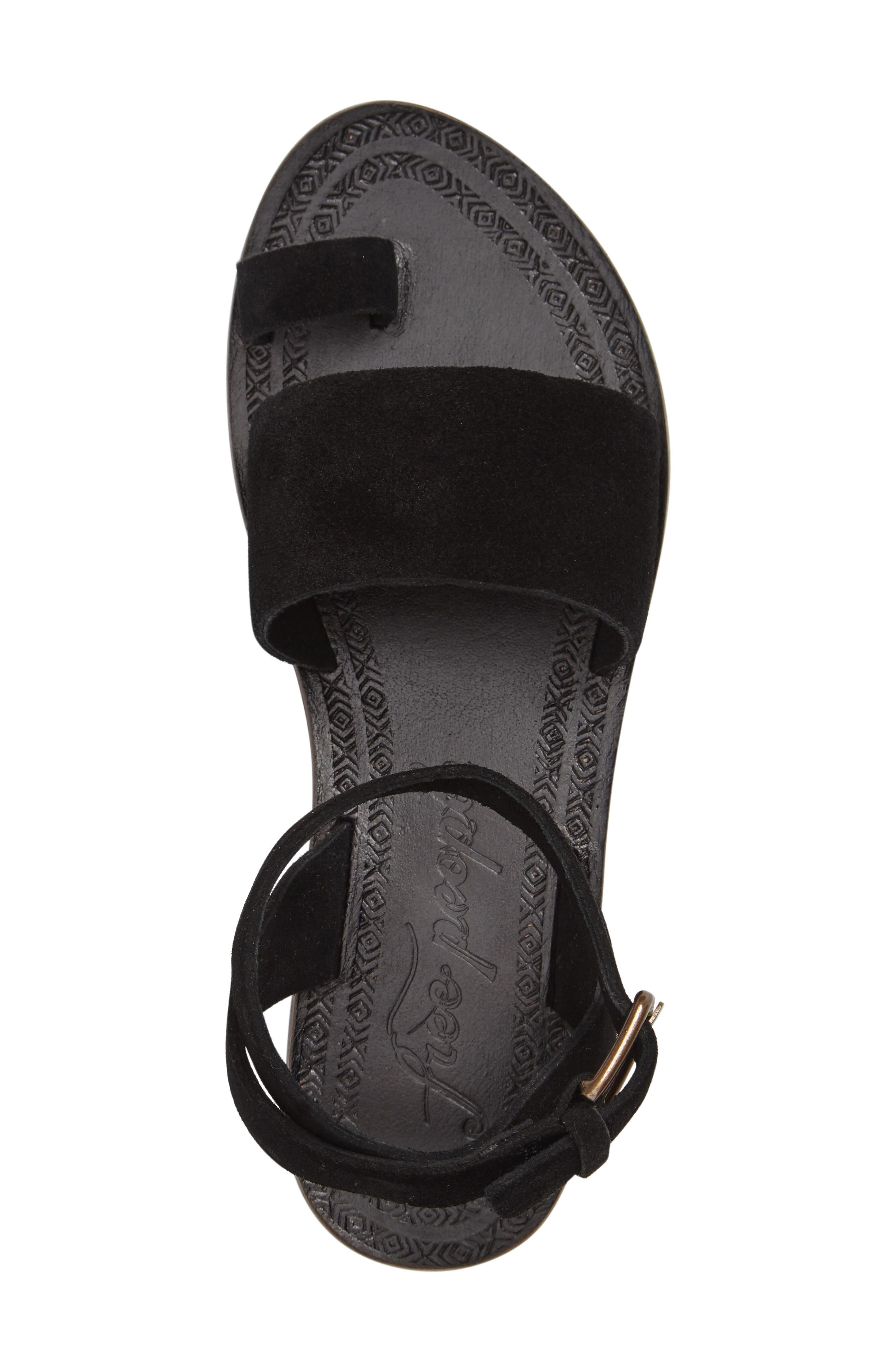 Torrence Ankle Wrap Sandal, Alternate, color, BLACK SUEDE