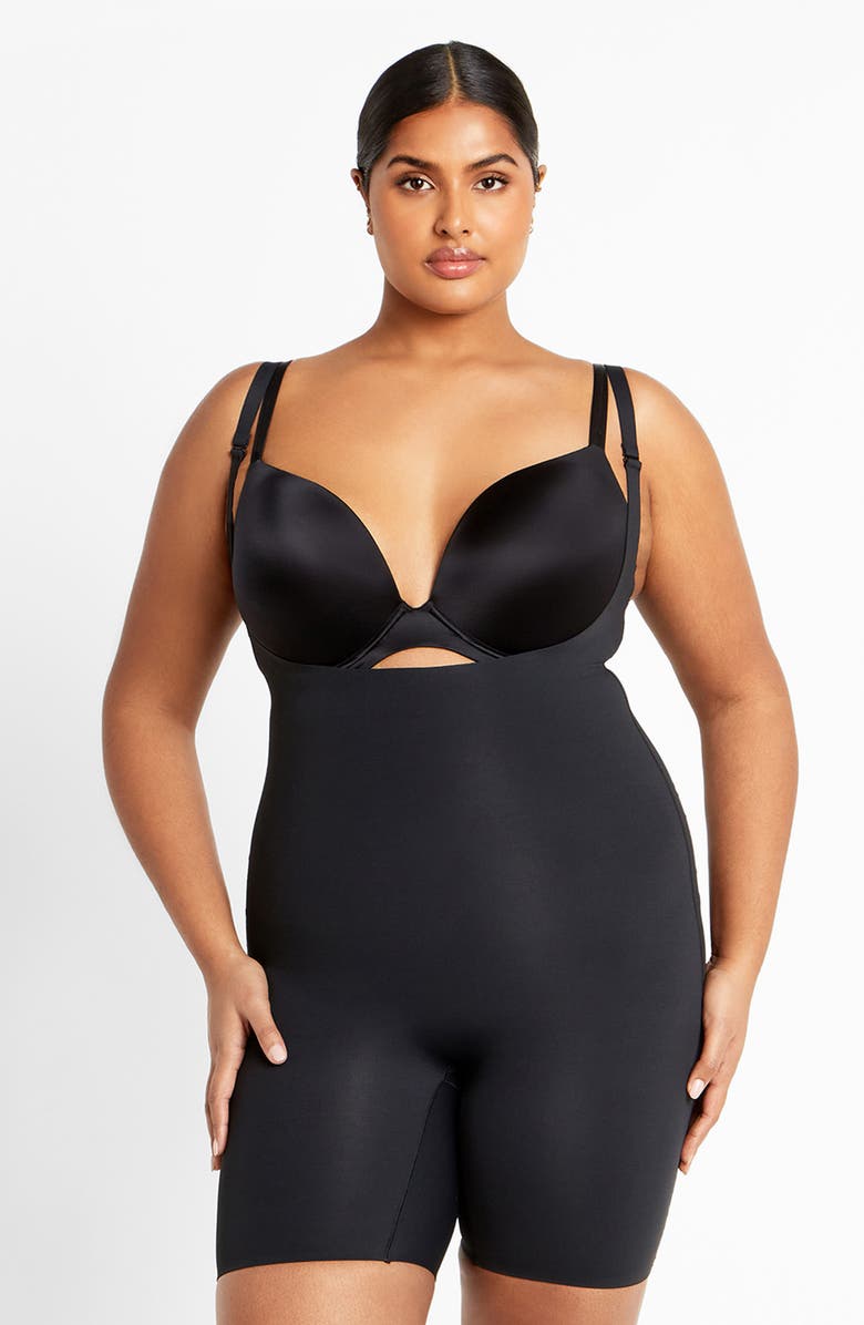 City Chic Power Mid Thigh Bodysuit, Alternate, color, 