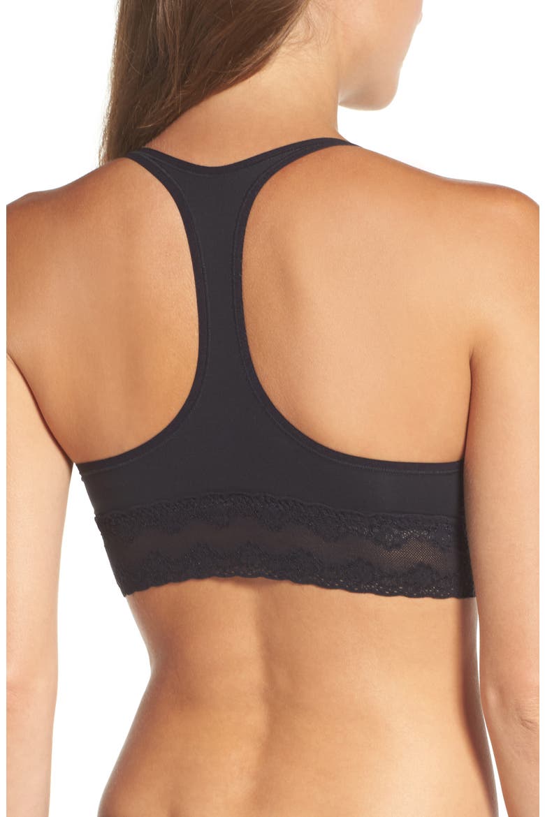 Bliss Perfection Racerback Maternity/Nursing Bralette, Alternate, color, BLACK