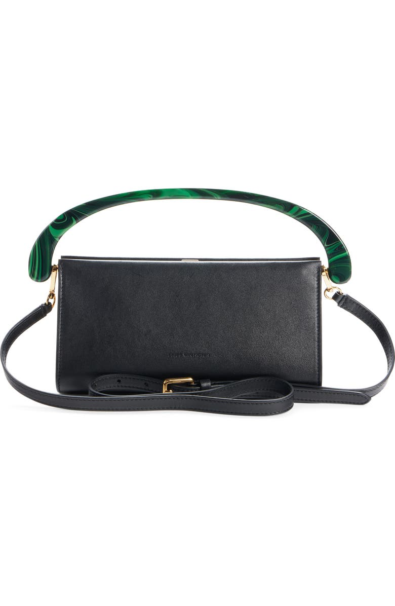 Dries Van Noten Crisp Leather Top Handle Bag, Alternate, color, 900 Black