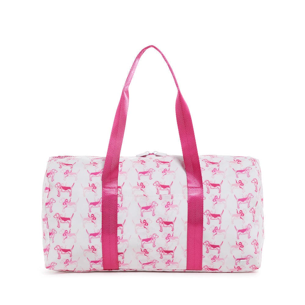 TRVL Design Puppy Love Duffel, Main, color, Pink