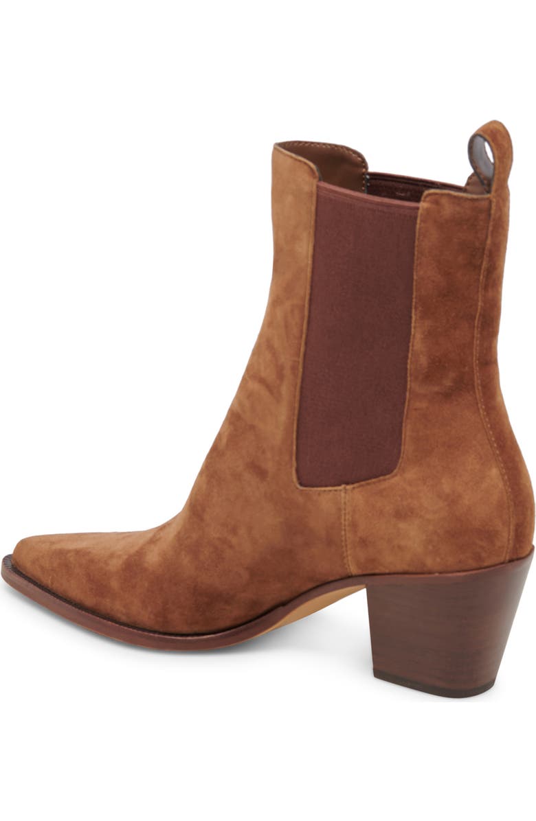 Dolce Vita Shadie Pointed Toe Chelsea Bootie -, Alternate, color, Brown Suede