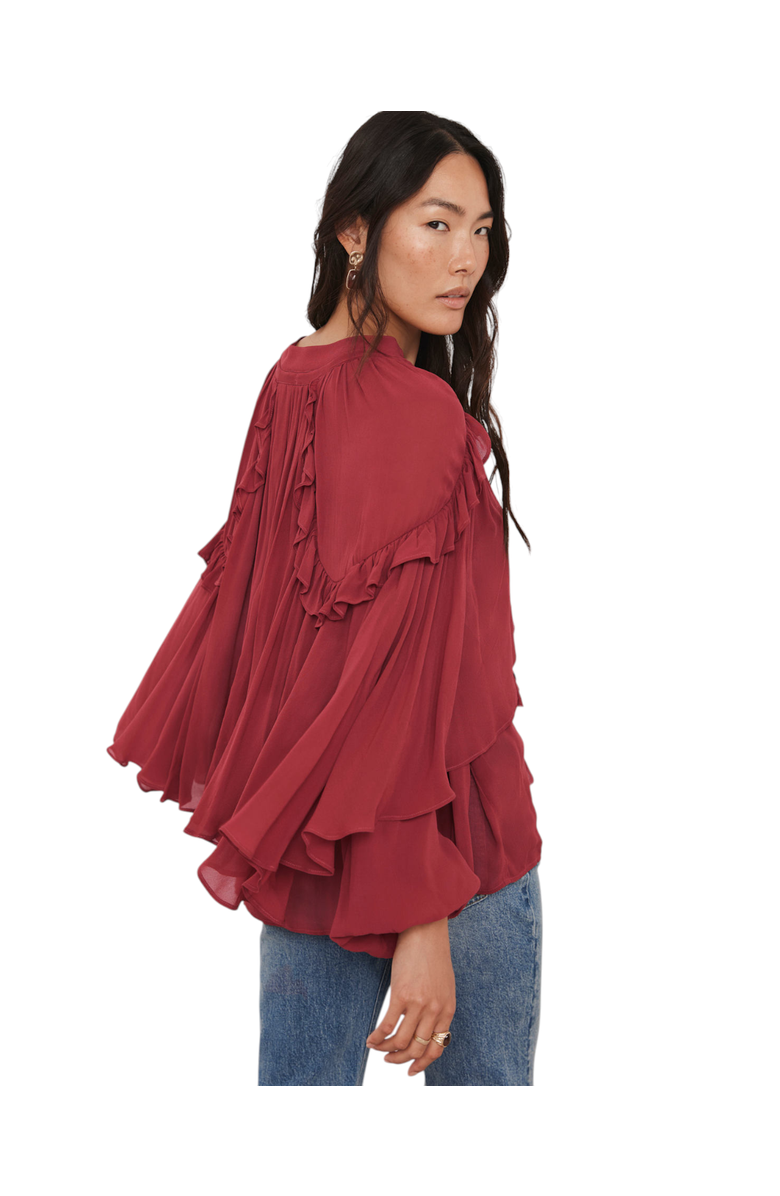 MINT VELVET Ruffle Layered Blouse, Alternate, color, Pink