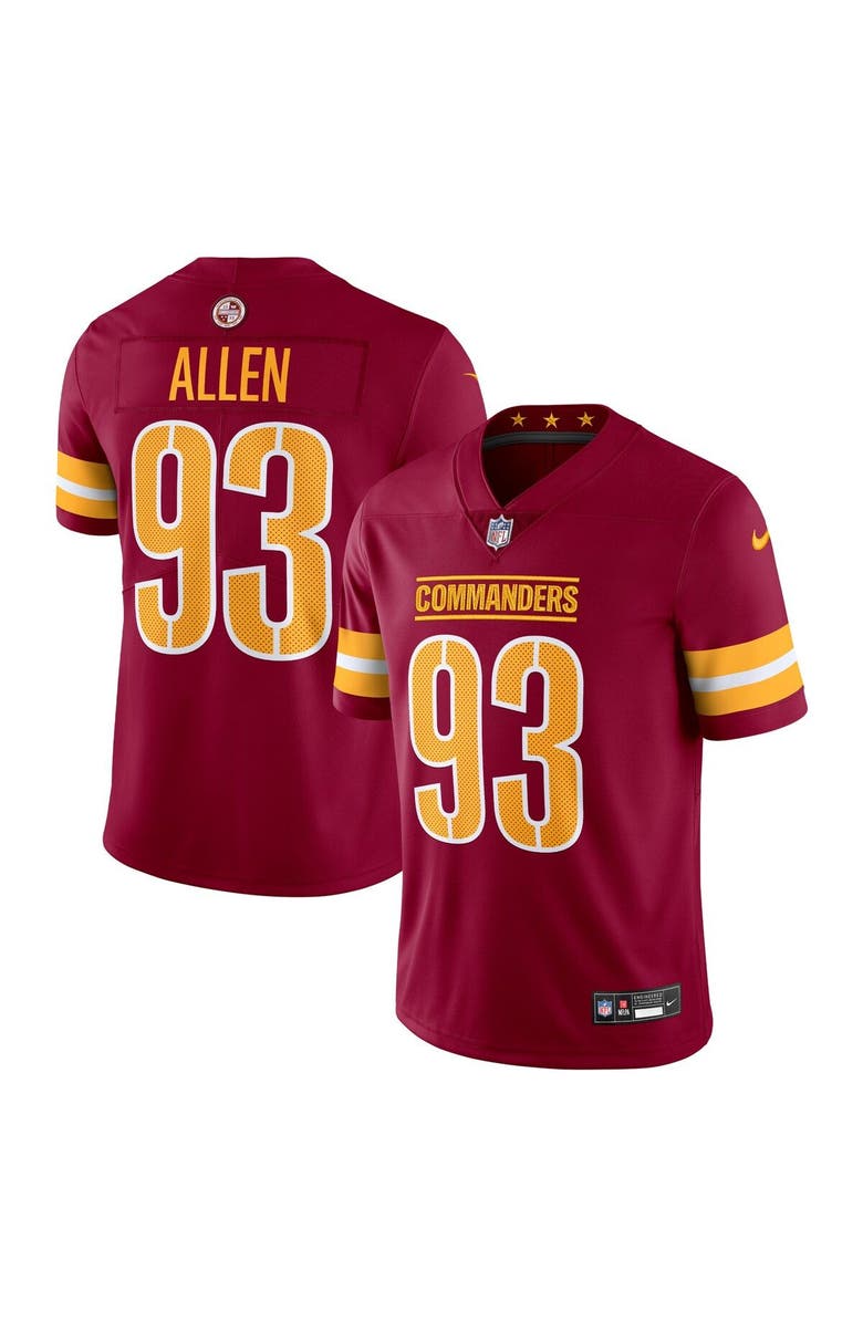 Nike Men's Nike Jonathan Allen Burgundy Washington Commanders  Vapor Untouchable Limited Jersey, Main, color, 