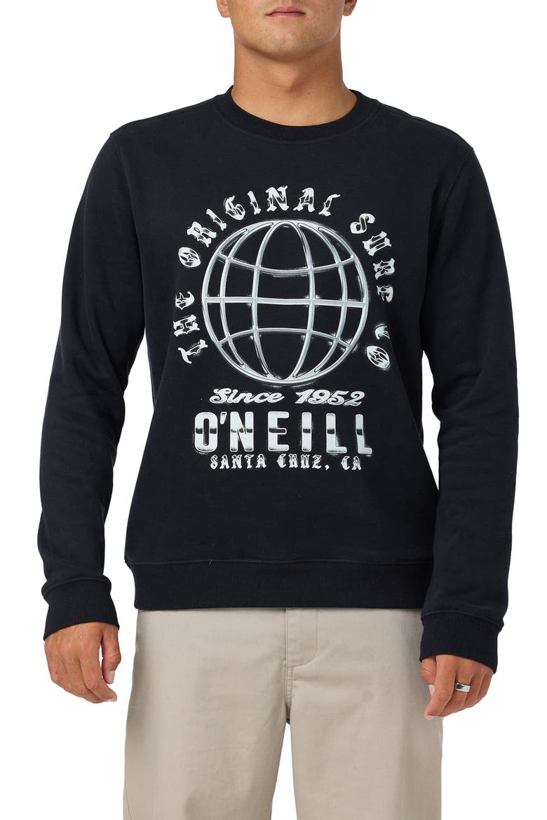 Fam Classic Fleece Crewneck Sweatshirt, Main, color, BLACK