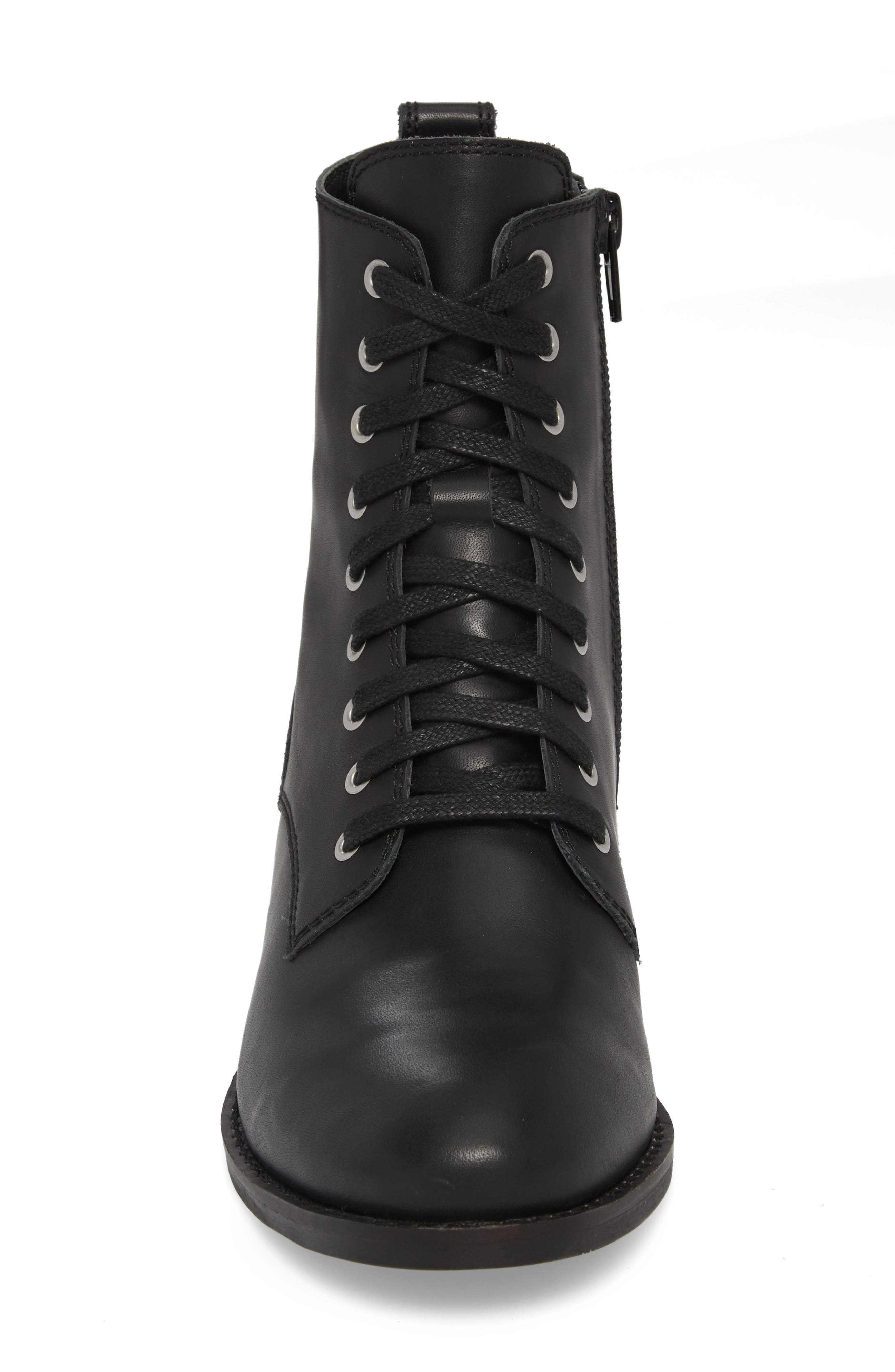 Hestawn Moto Bootie, Alternate, color, BLACK LEATHER