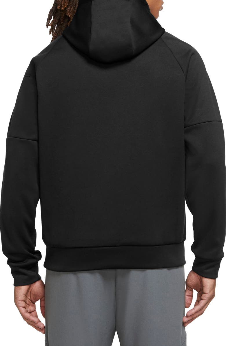 Nike Therma-FIT Pullover Hoodie, Alternate, color, Black/ Black/ White