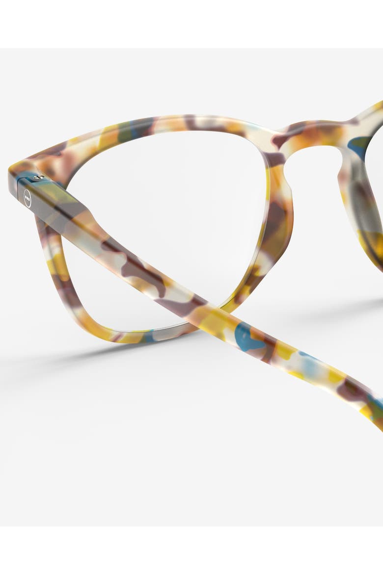 #E 49mm Trapeze Reading Glasses, Alternate, color, Blue Tortoise