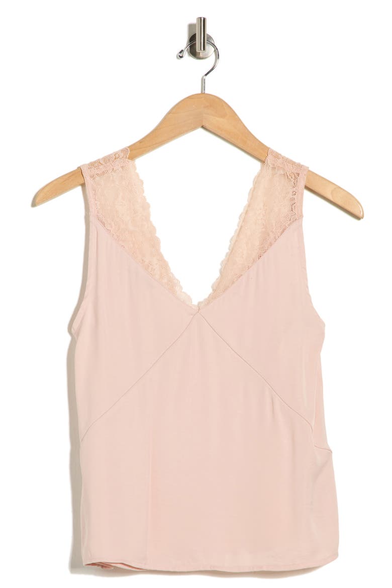 Lace Trim Shell, Main, color, PEACH WHIP