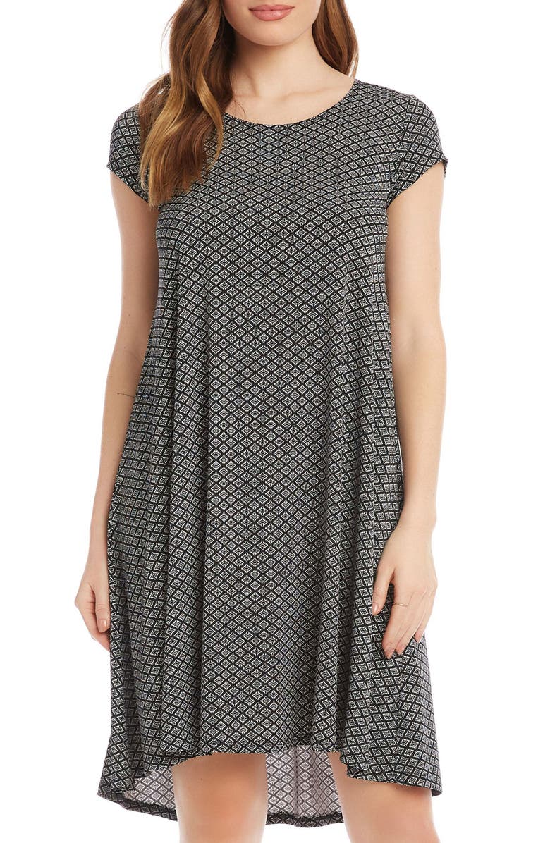 Karen Kane Maggie Geo Print Trapeze Dress, Alternate, color, 