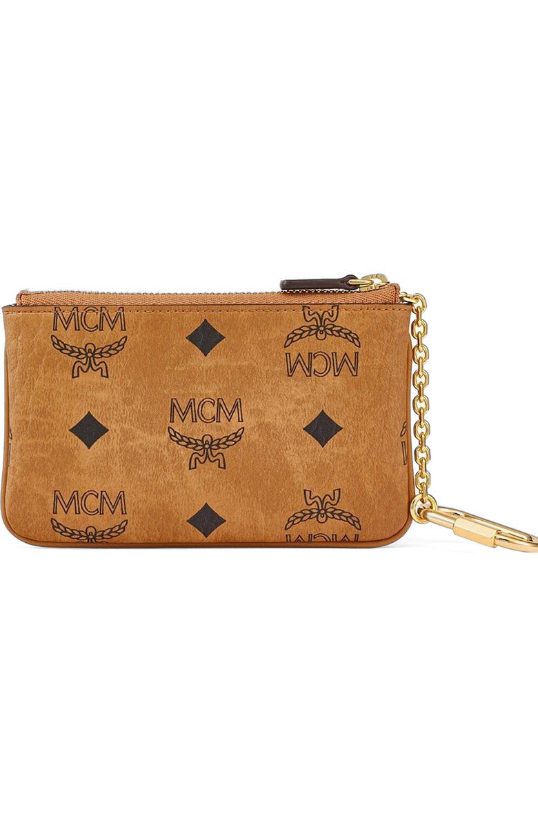 MCM Key Pouch in Visetos Original, Alternate, color, Cognac