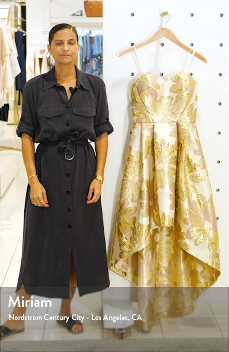Grace Strapless High/Low Brocade Party Dress, sales video thumbnail