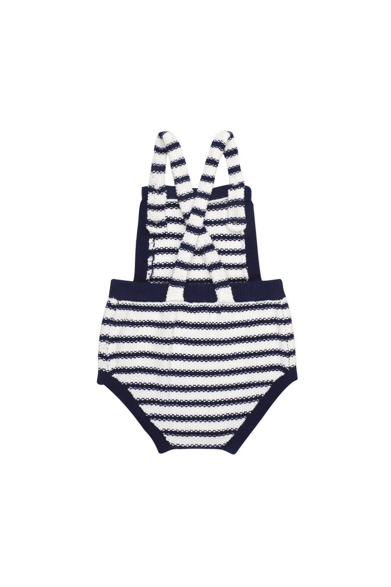 Baby Overall Sweater Romper, Infant, Alternate, color, Navy and White Stripe