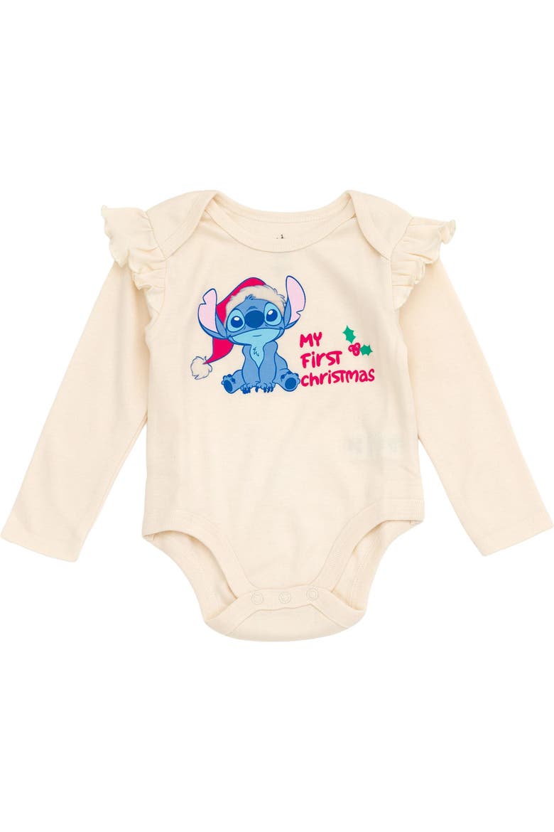Lilo & Stitch Christmas Bodysuit and Leggings Set, Alternate, color, Stitch Red Plaid