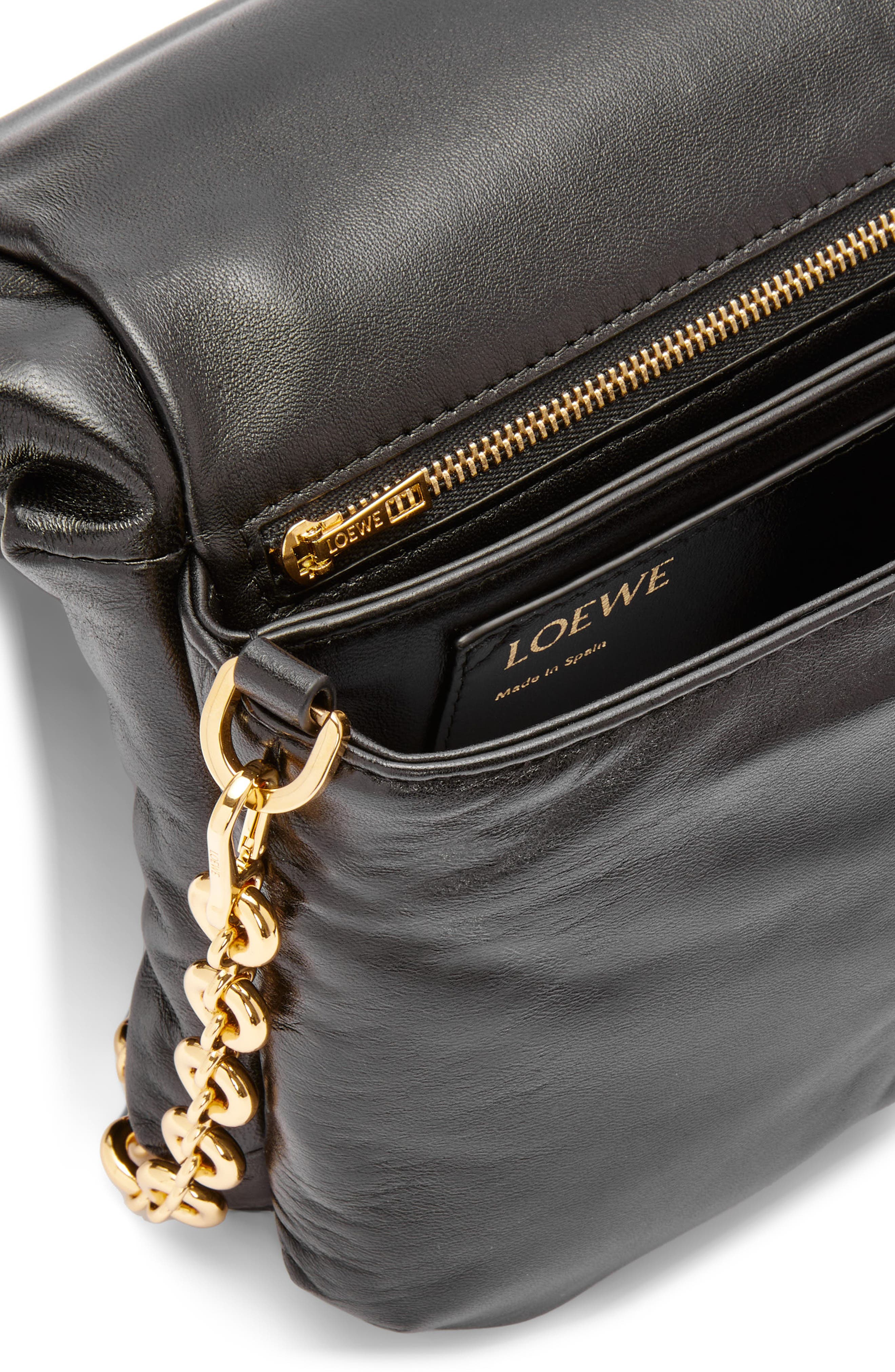 Loewe Goya Lambskin Leather Puffer Bag, Alternate, color, 