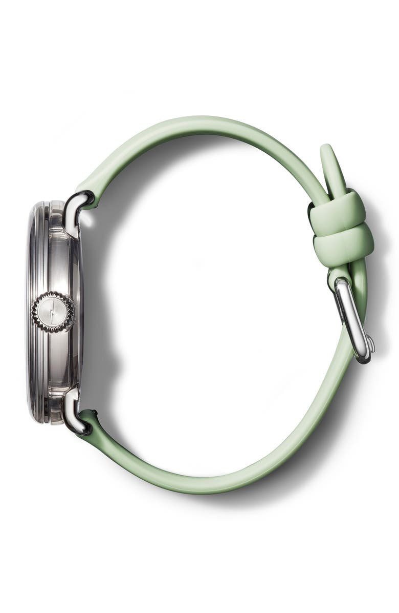 Shinola Detrola The Mint Condition Silicone Strap Watch, 43mm, Alternate, color, 