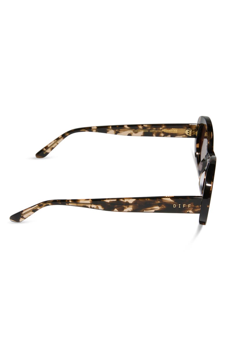 DIFF Lainey 52mm Oval Sunglasses, Alternate, color, Espresso Tortoise / Brown