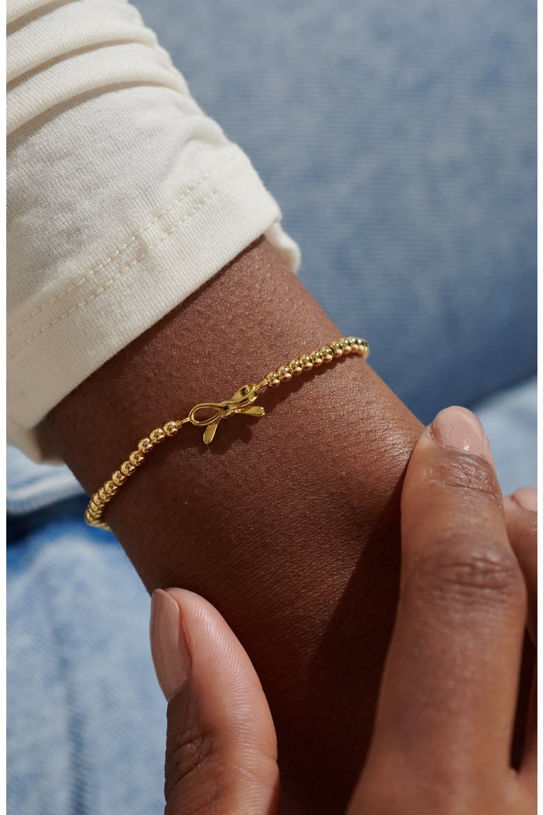 A Little 'Thank You' Bracelet in Gold-Tone Plating, Alternate, color, Metallic Gold
