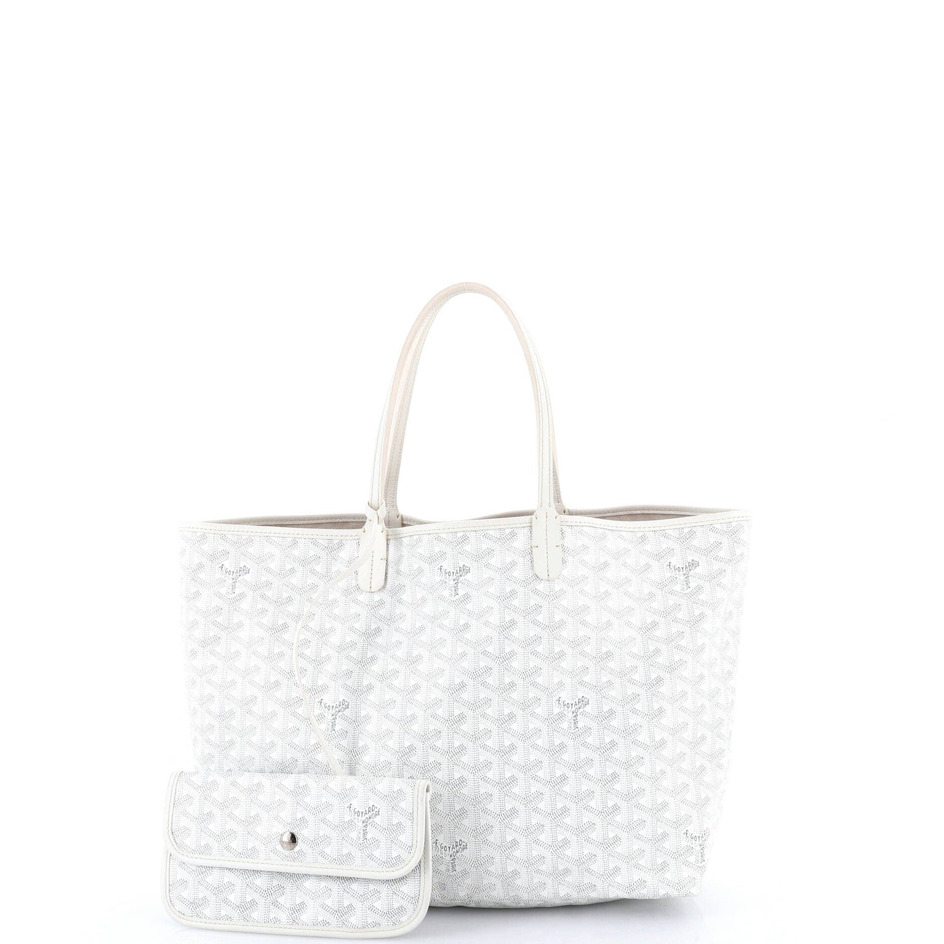 Pre-Owned Goyard Saint Louis Tote Coated Canvas PM, Alternate, color, White