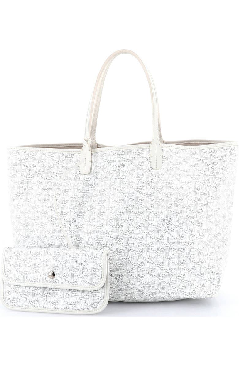 Pre-Owned Goyard Saint Louis Tote Coated Canvas PM, Alternate, color, White