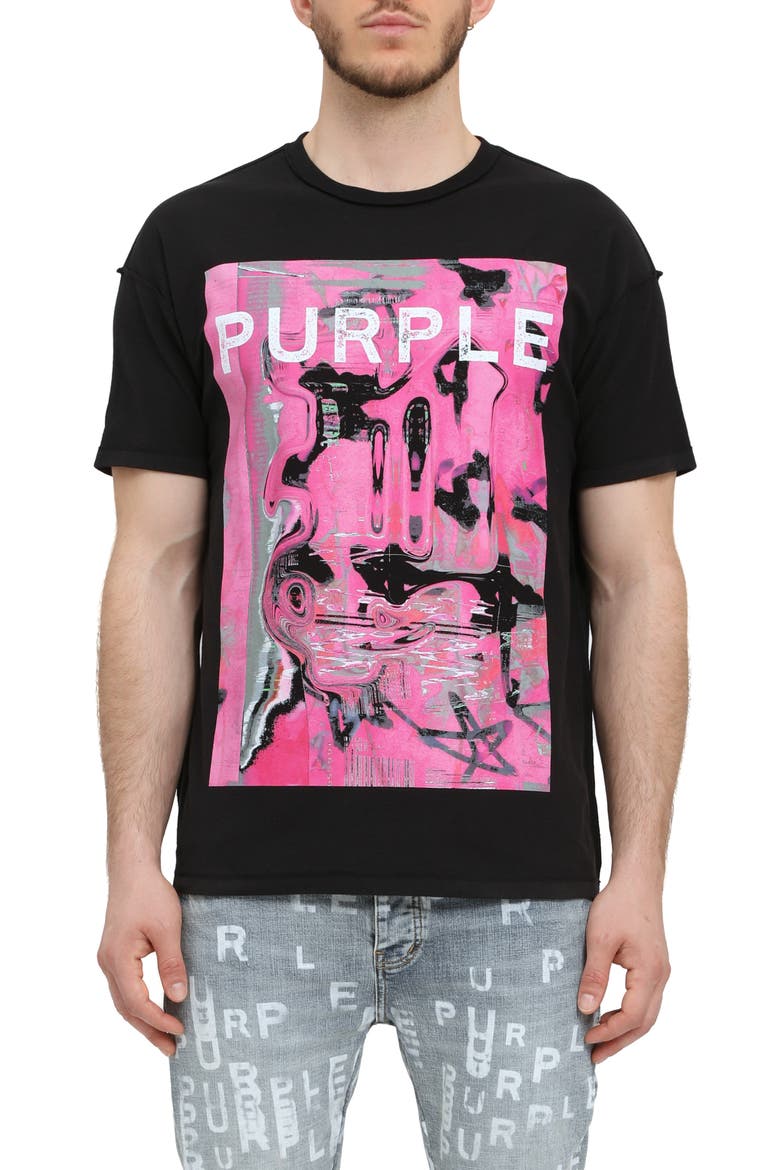Textured Inside Out Graphic T-Shirt, Main, color, BLACK